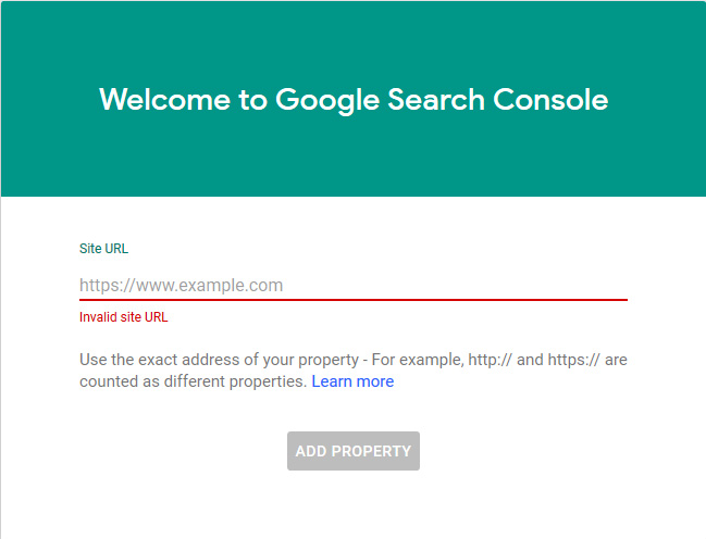 Add Site to Google Search Console
