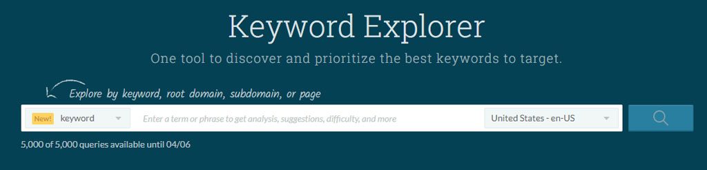 Moz Keyword Explorer