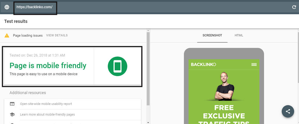 Google Mobile Friendly Website Checker