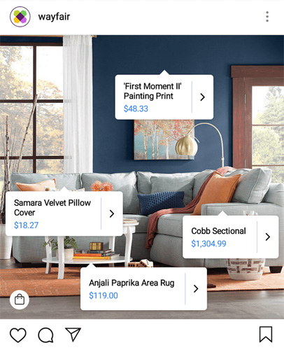 Wayfair Instagram Shop