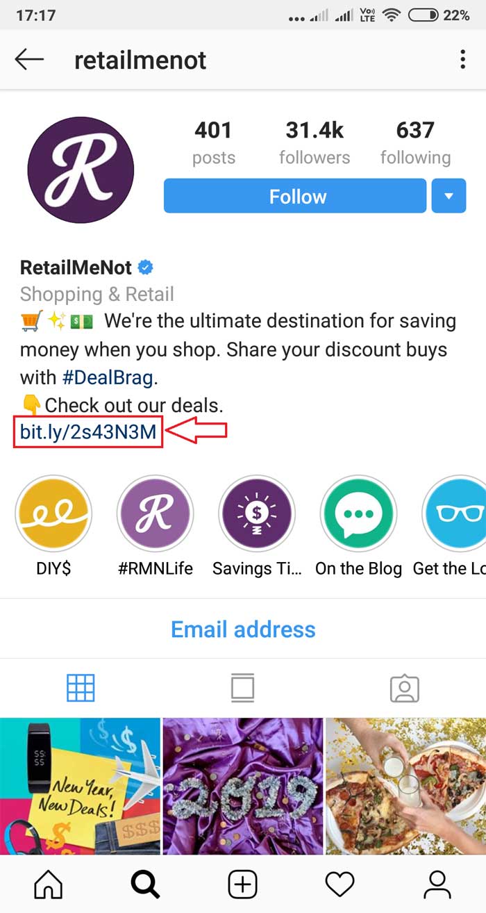 Retailmenot Instagram Profile