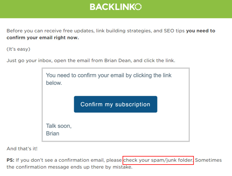 Ask Your Email Subscribers to Check Their Spam Folders