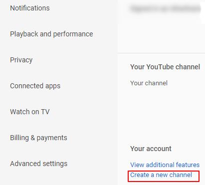 Click on Create a New Channel