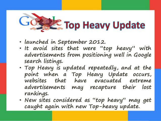 Top Heavy Google Algorithm Update