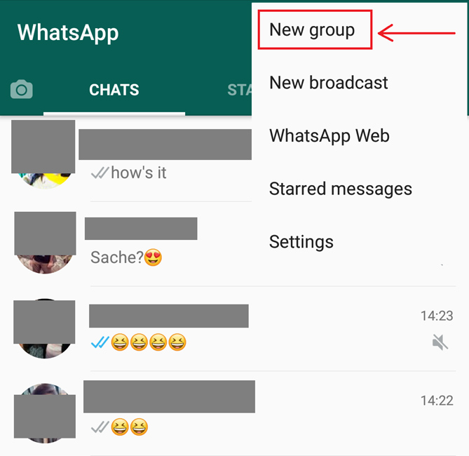 Tap on New Group