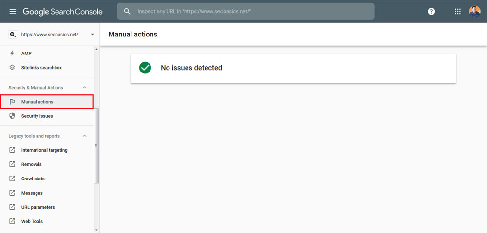 Manual Actions in Google Search Console