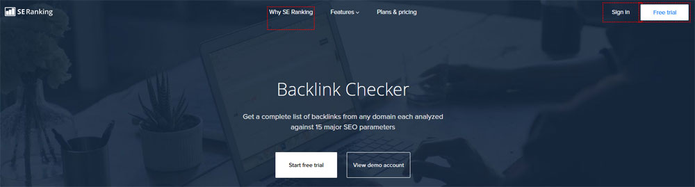 SE Ranking Backlink Checker