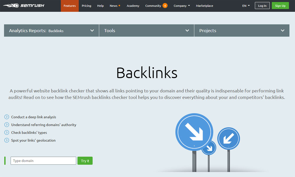 SEMRush Backlinks