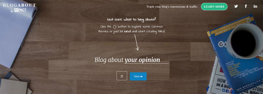 Blog About Blog Title Generator