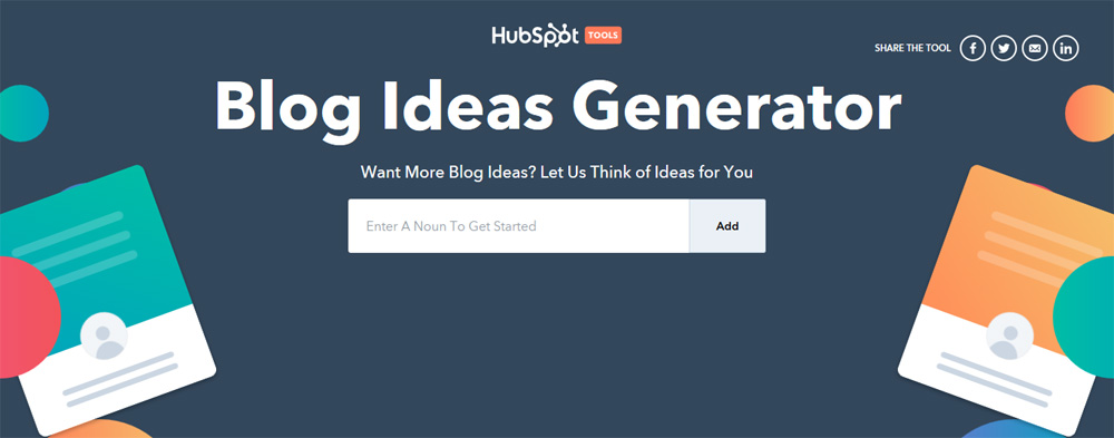 Hubspot's Blog Ideas Generator