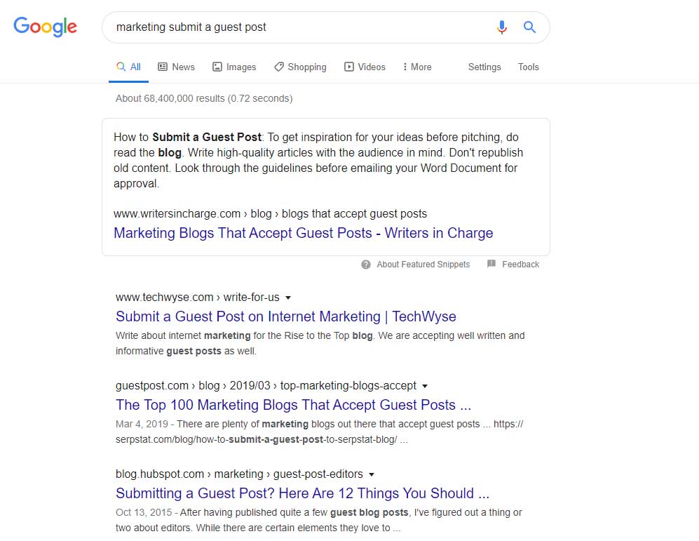Search for Guest Posts